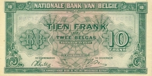 Banknote from Belgium