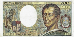 FRANCE 200 Francs 1989 Banknote