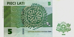 Banknote from Latvia