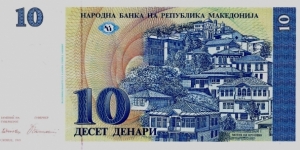 MACEDONIA 10 Dinari 1993 Banknote