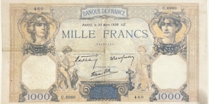 1000 Francs Banknote