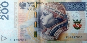 200 Złotych. 
CL4297030 Banknote