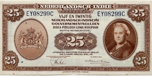 25 Gulden (Dutch East Indies 1943) Banknote