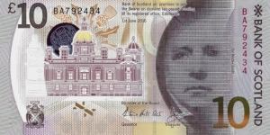 SCOTLAND 10 Pounds 2016 (Bank of Scotland) Banknote