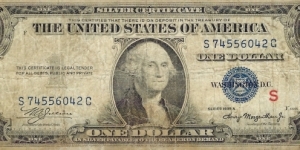 USA 1 Dollar 1935 (Experimental S Note) Banknote