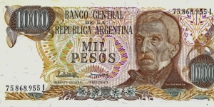 ARGENTINA 1000 Pesos 1983 Banknote