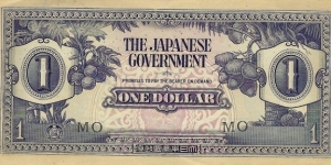 MALAYA 1 Dollar 1942 (Japanese Occupation) Banknote