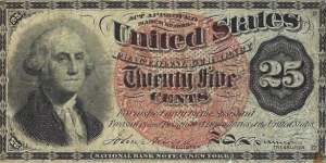 UNITED STATES 25 Cents 1863  Banknote