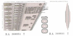 Banknote from Italy