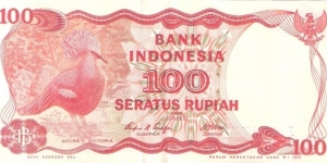 100 rupiah; 1984 Banknote