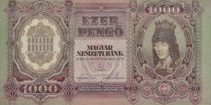 HUNGARY 1000 Pengo Banknote