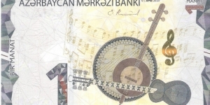 1 manat; 2020. Banknote