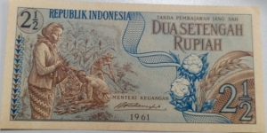 Dua setengah Rupiah Banknote