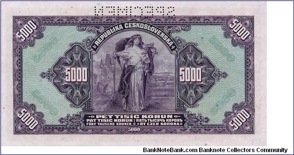 Banknote from Czech Republic year 1920