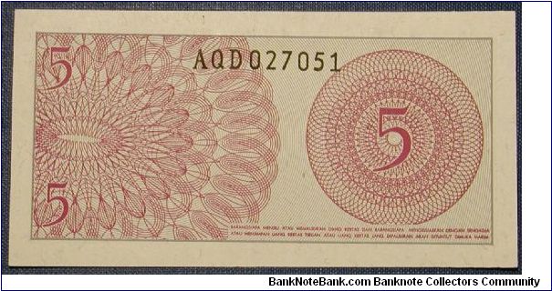 Banknote from Indonesia year 1964