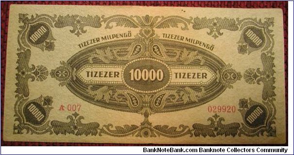 Banknote from Hungary year 1946