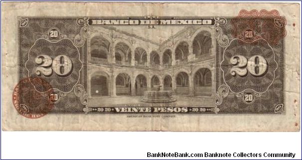 Banknote from Mexico year 1957