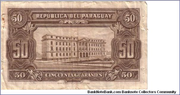 Banknote from Paraguay year 1952