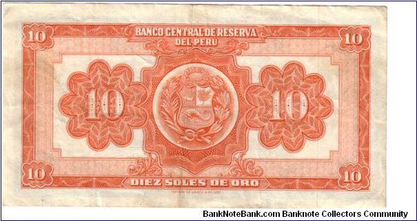 Banknote from Peru year 1955