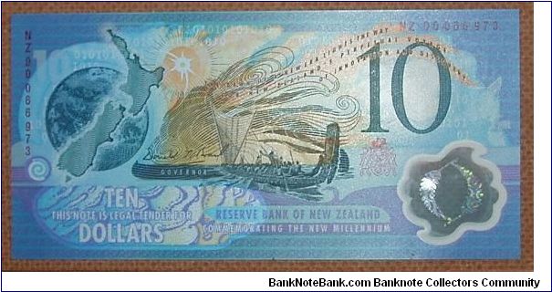 10 Dollars, commemorative polymer. Banknote