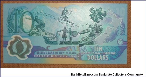 Banknote from New Zealand year 2000