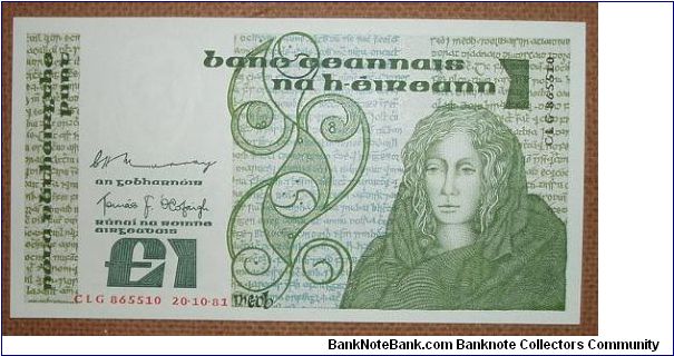 1 Pound, unusual portrait. Banknote