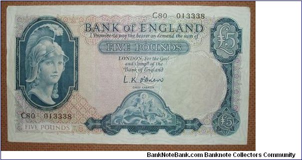 5 Pounds, lion Banknote