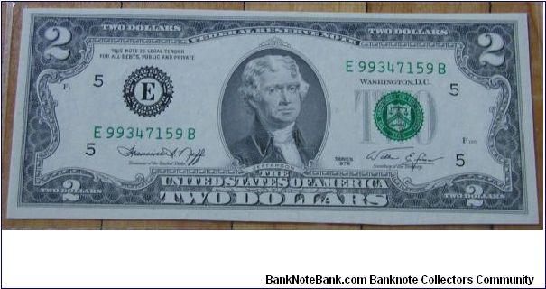 US 2 Dollar 1976 Banknote