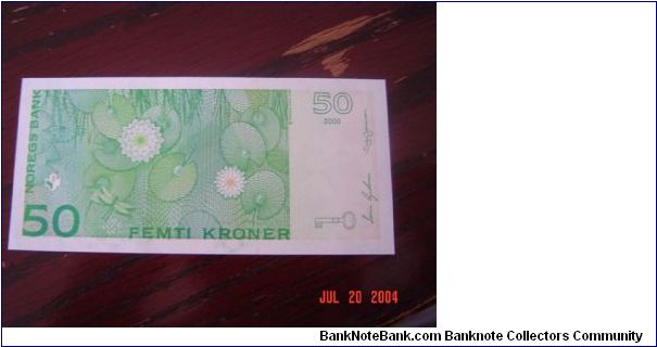Banknote from Norway year 2000