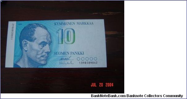 Finland P-113 10 Markkaa 1986 Banknote