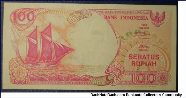 Indonesia 100 Rupiah 1992 Banknote