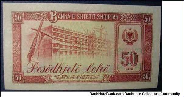 Banknote from Albania year 1976