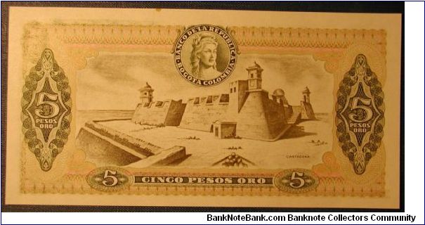 Banknote from Colombia year 1980