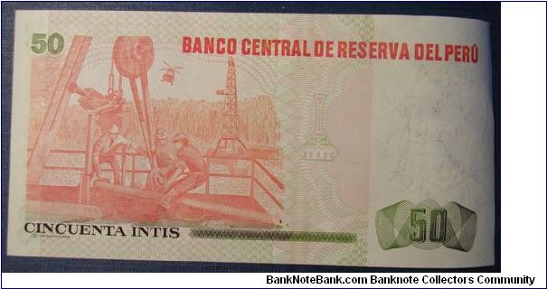 Banknote from Peru year 1987