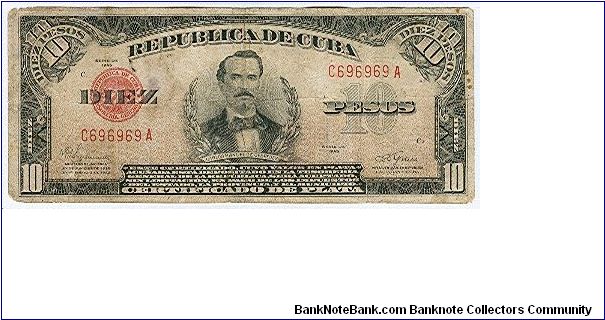 10 Peso
Silver Certificate

Repeater Serial Number Banknote