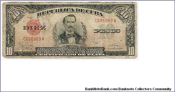 10 Peso
Silver Certificate

Repeater Serial Number Banknote