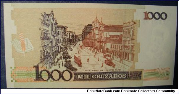 Banknote from Brazil year 1989