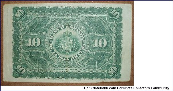 Banknote from Cuba year 1896