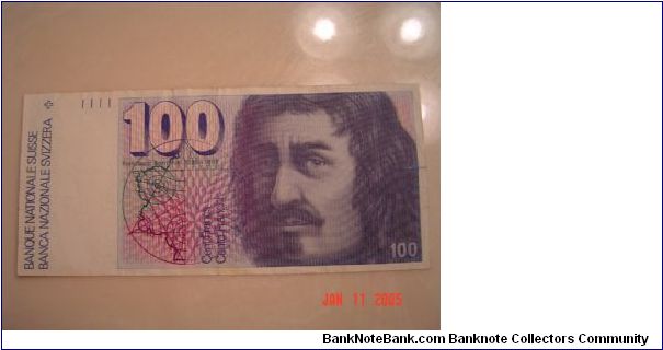 Switzerland P-57 100 Francs 1976 Banknote