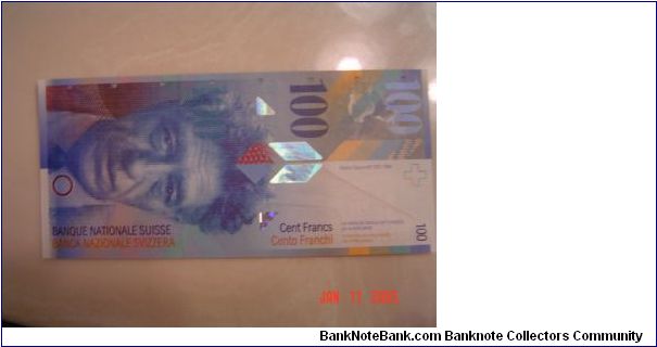 Switzerland P-69 100 Francs 1996 Banknote