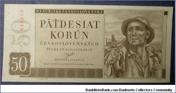 Czechoslovakia 50 Korun 1950

NOT FOR SALE Banknote