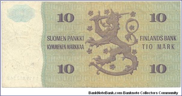 Banknote from Finland year 1984