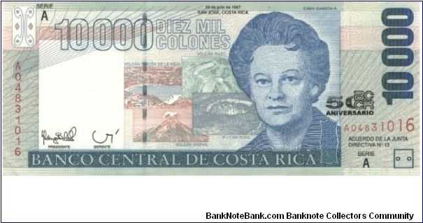 P-273, 10.000 Colones, 1997 Banknote