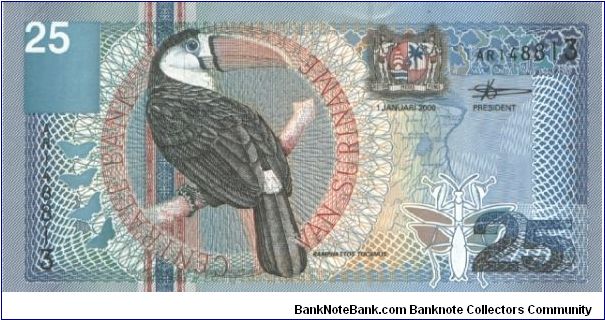 P-148, 25 Gulden, 2000 Banknote