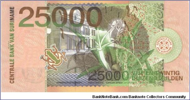 Banknote from Suriname year 2000