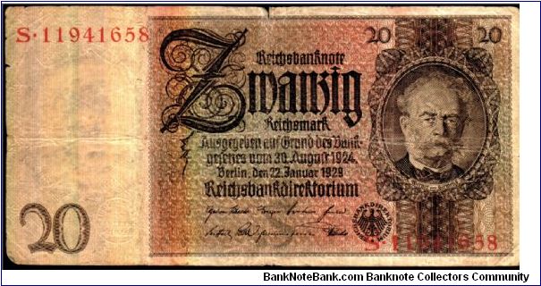 20 Reichsmarks Banknote