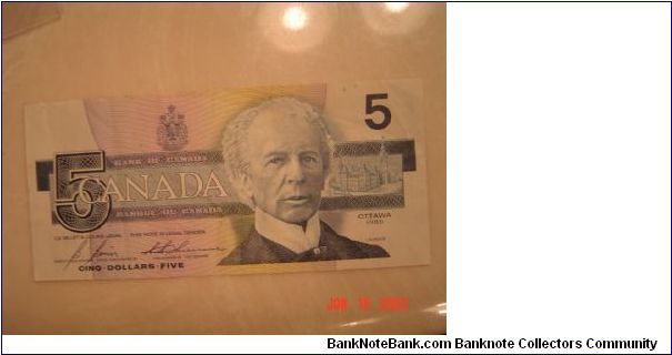 Canda P-95 5 Dollars 1986 Banknote