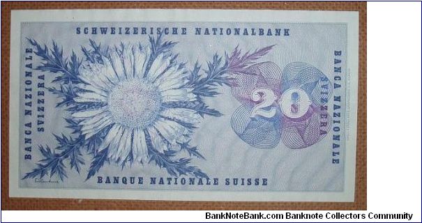 Banknote from Switzerland year 1976