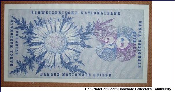 Banknote from Switzerland year 1976