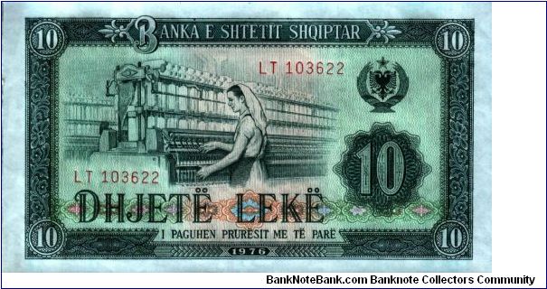 Albania - 10 Leke - 1976 - 43a Banknote